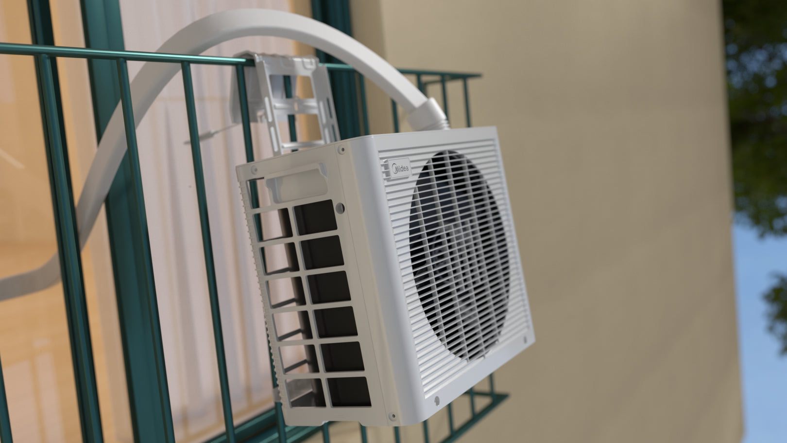Optionele beugel MIDEA PortaSplit mobiele split-airco voor Frans balkon/dakraam
